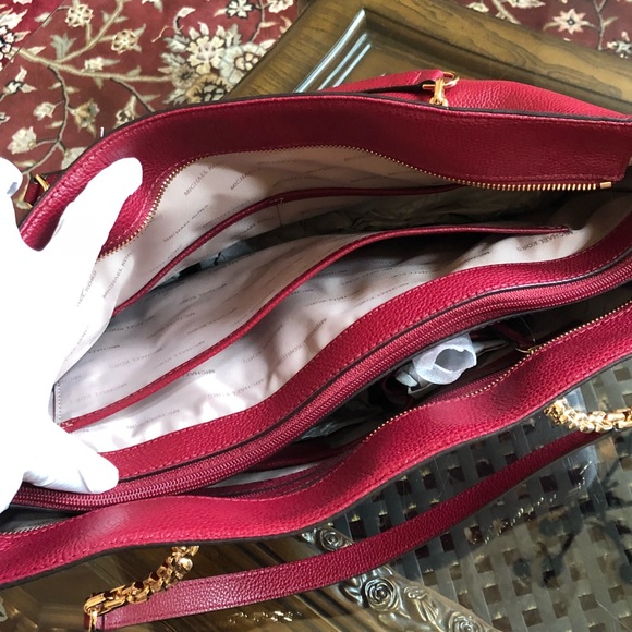 NWT, Michael Kors Mercer Chain MD TZ MF Handbag - Picture 2 of 8